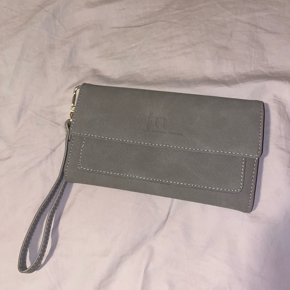 Jessica moore suede wristlet